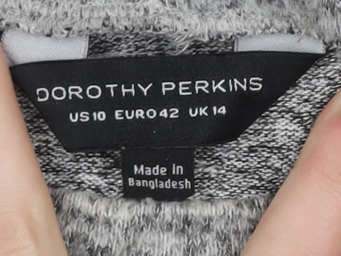 Dorothy Perkins Women’s Grey Knit Dress - Size 14
