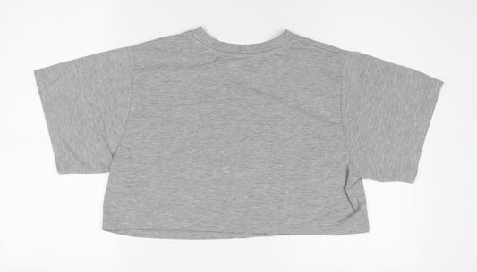 ASOS DESIGN Women's Grey Cropped T-Shirt, Size 8