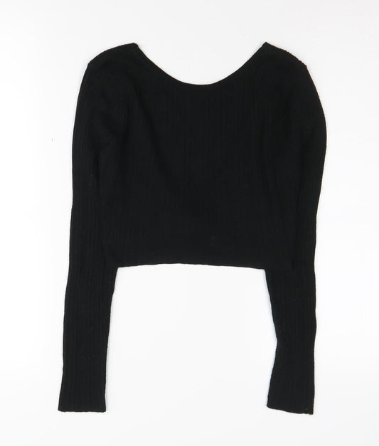 ASOS DESIGN Black Cropped Women's Knit Top
