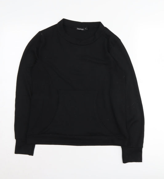Womens UK Size S Boohoo Black Pullover Jumper