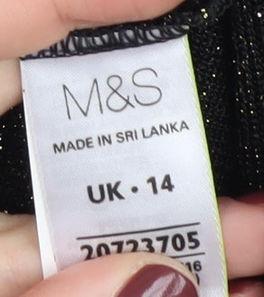Womens UK Size 14 Marks and Spencer Black Jumper