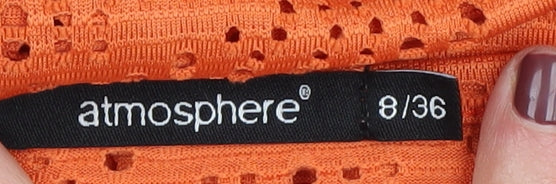 Womens UK Size 8 Atmosphere Orange Kimono Tunic