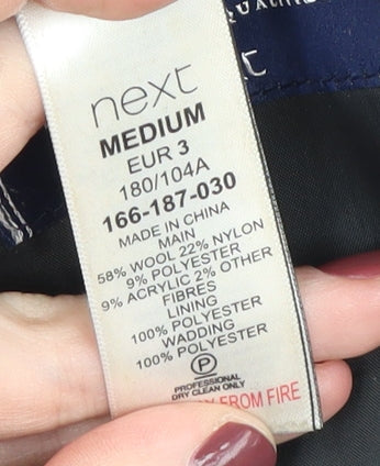 Mens UK Size M NEXT Black Overcoat