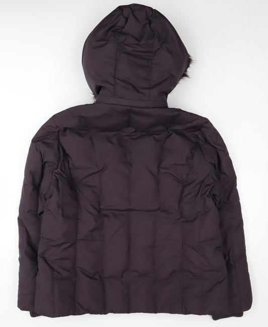 Marks & Spencer Women's Purple Puffer Jacket Large