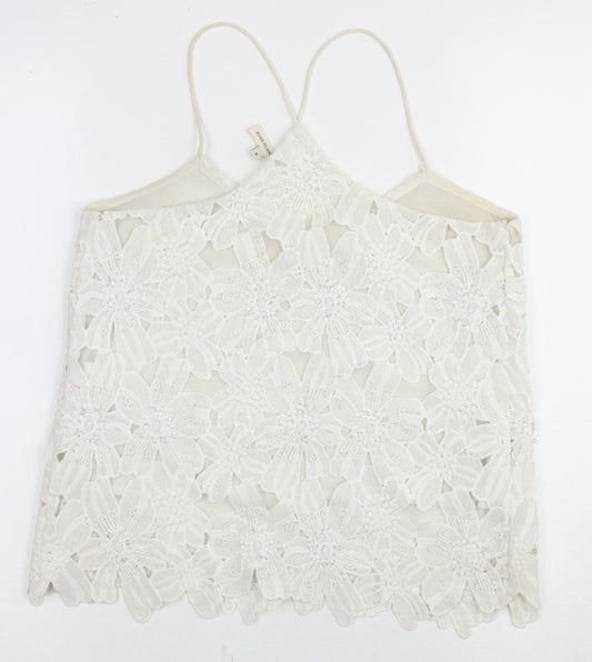 Womens UK Size 8 River Island White Camisole Camisole