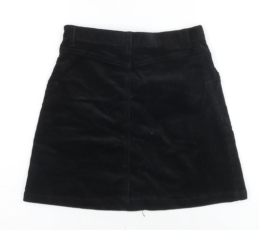 Monki Women's Black Corduroy Skirt - Size 6