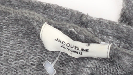 Womens UK Size XL Jacqueline de Yong Grey Cardigan Jumper
