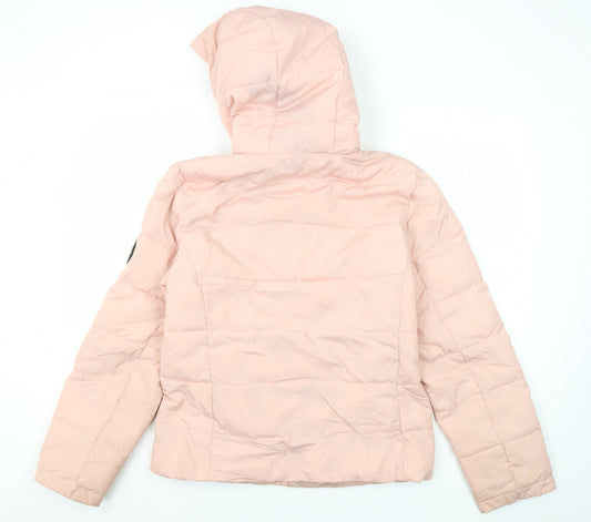 Womens UK Size 12 Jack Wills Pink Puffer Jacket