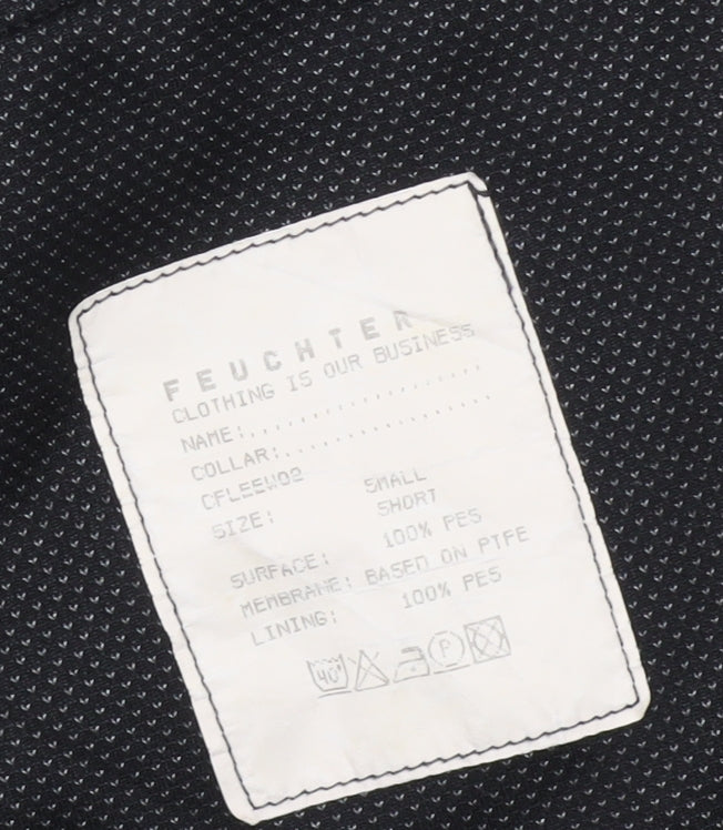 Mens UK Size S Feuchter Black Bomber Jacket