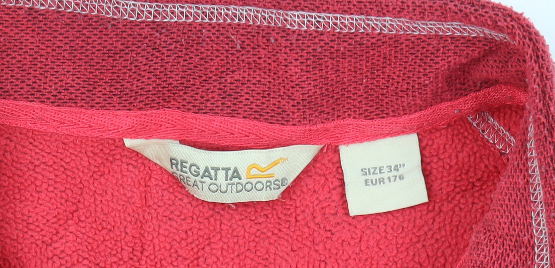 Regatta Unisex Red Fleece Henley Sweatshirt Size 8