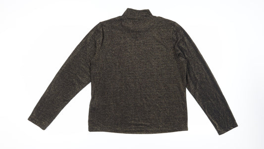 DKNY Women's Black Mock Neck Long Sleeve T-Shirt