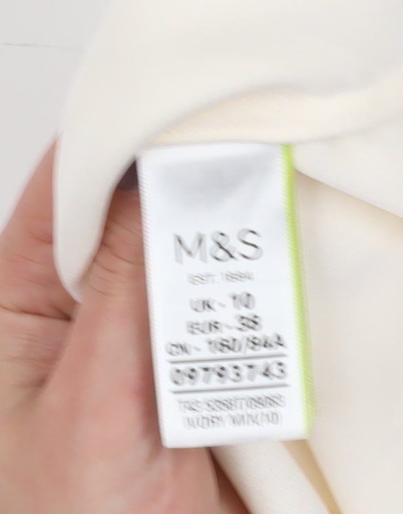 Womens UK Size 10 Marks and Spencer Ivory Blouse