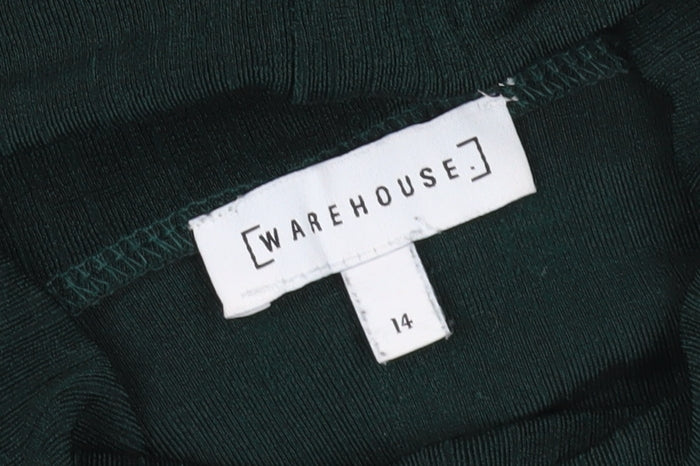 Womens UK Size 14 Warehouse Green T-Shirt