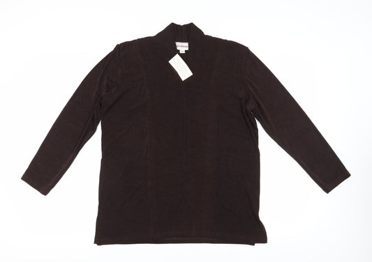 Womens UK Size 16 Kaleidoscope Brown Basic Blouse