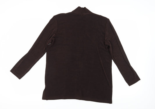 Womens UK Size 16 Kaleidoscope Brown Basic Blouse