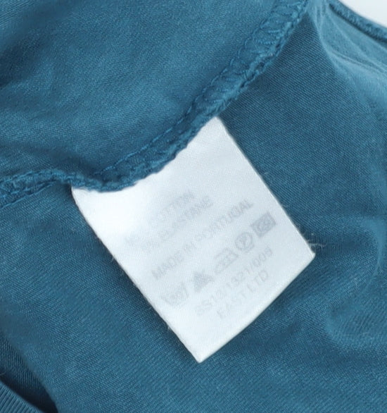 East Women's Blue Short Sleeve Basic T-Shirt