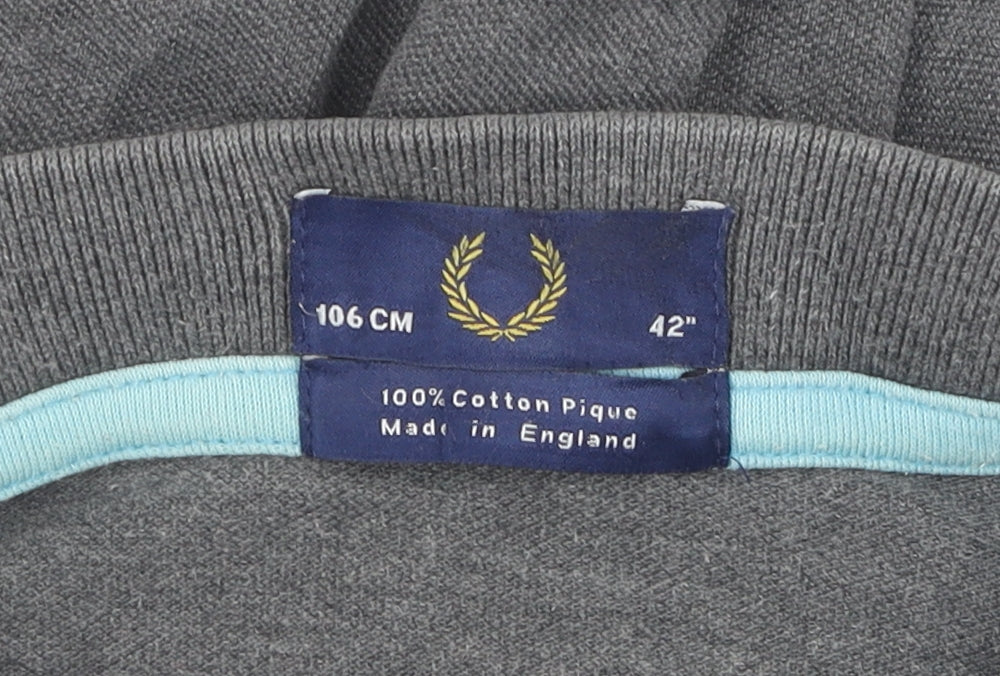 Fred Perry Men's Grey Polo Shirt Size 106 CM