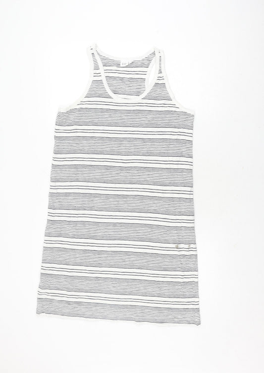 Gap Women's Black White Striped Tank Dress L