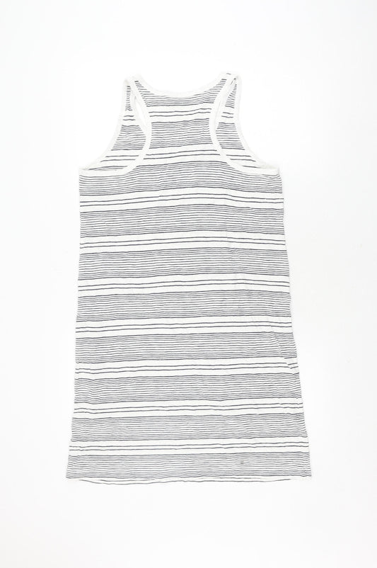 GAP Women's Black White Striped Tank Dress L
