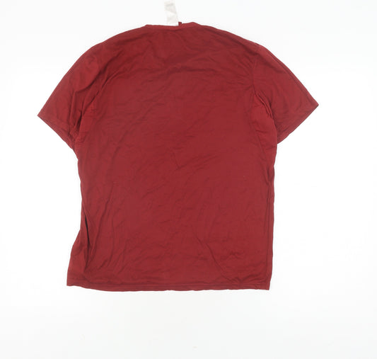 Decathlon Unisex Red M Basic T-Shirt
