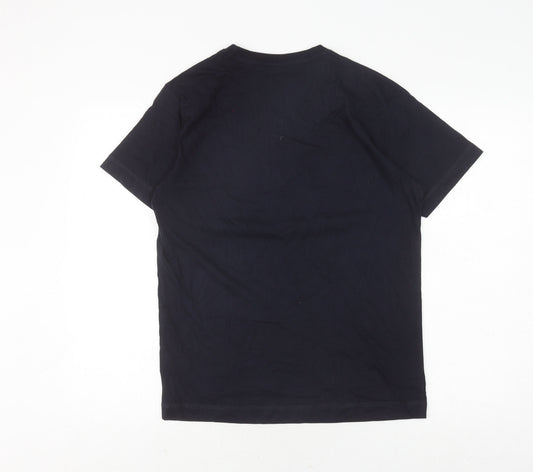Mens UK Size S Continental Black T-Shirt