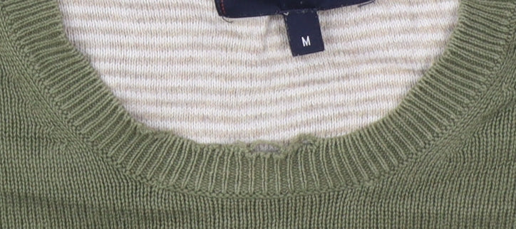 Marks & Spencer Men's Green Cotton Pullover Jumper M