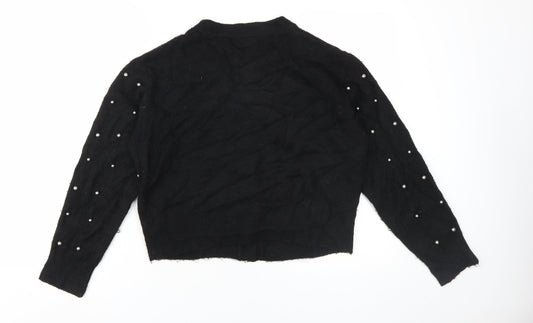Womens UK Size S New Look Black Cardigan Jumper