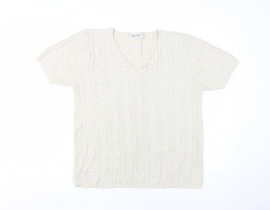Womens UK Size M Berkertex Beige Basic T-Shirt