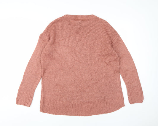 Womens UK Size M New Look Pink Pullover Jumper