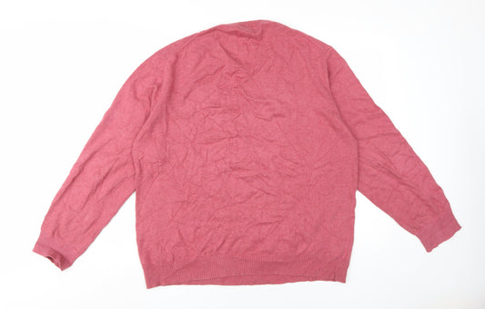 Peter Gribby Men's Red XL Cotton Pullover Jumper