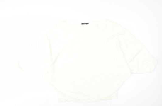 boohoo Women's White Knit Jumper M/L
