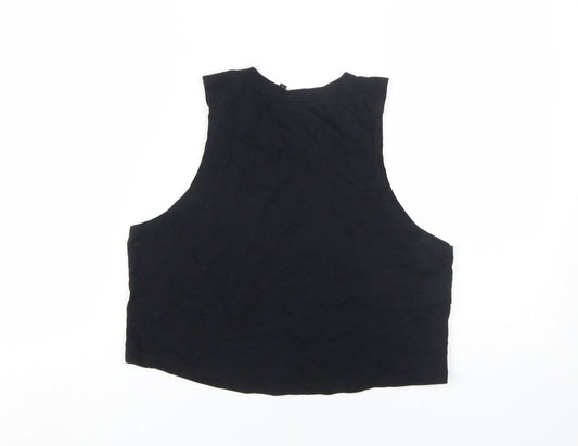 ASOS DESIGN Women's Black High Neck Tank Top UK 10
