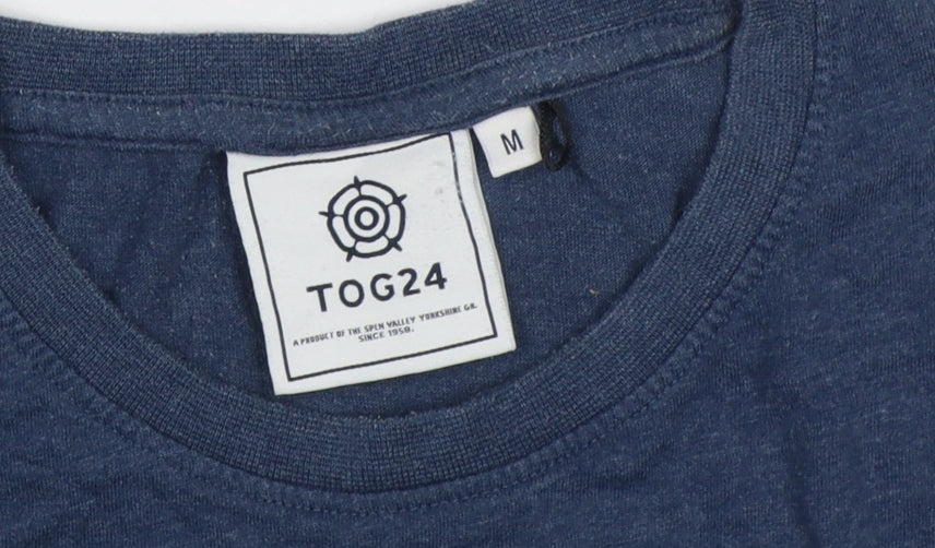 TOG24 Men's Blue Graphic Print T-Shirt, Medium