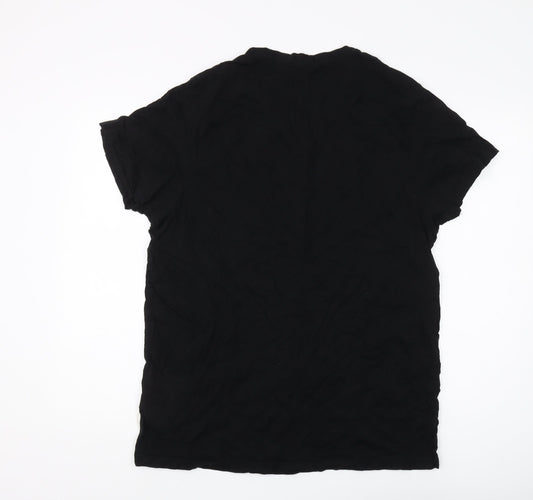 Lee Cooper Men's Black XL V-Neck T-Shirt