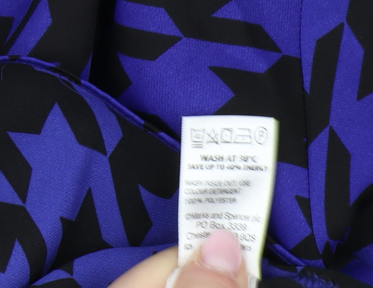 Womens UK Size 14 Marks and Spencer Blue Blouse