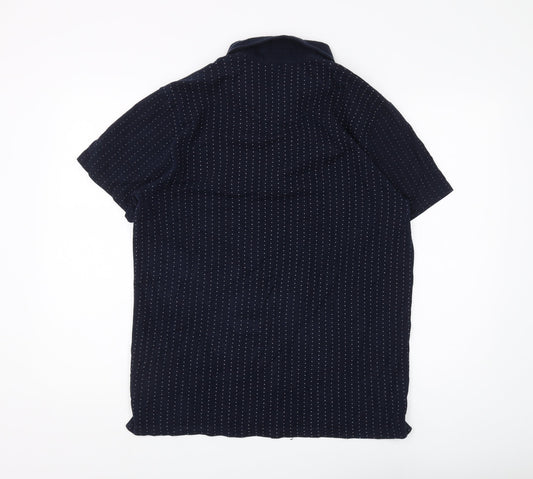 Peter Werth Men's Blue Polo Shirt, Size L, Casual Elegance