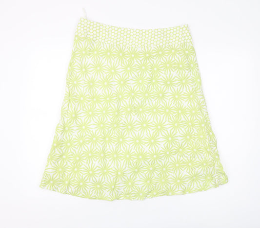 Platinum Women's Green Floral Skirt Size 16