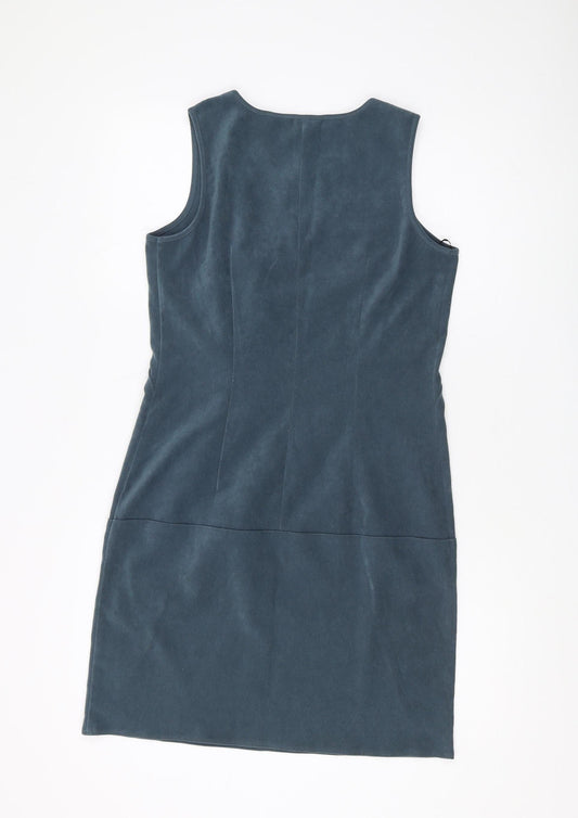 Next Women's Blue Sheath Dress UK 10 - Sleeveless, Casual