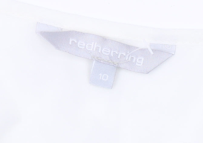 Womens UK Size 10 Red Herring Ivory Basic Tank