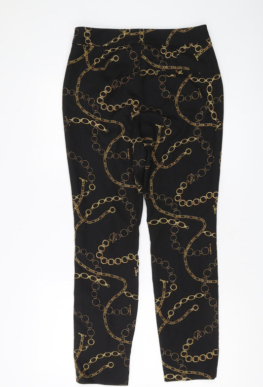 Womens UK Size XS Zara Slim Fit Skinny Black Trousers