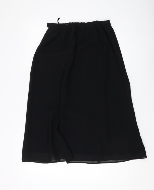 Marks and Spencer Women's Black A-Line Midi Skirt 16