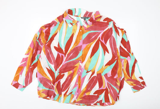 Womens UK Size 22 Bonmarché Multicoloured Button-Up