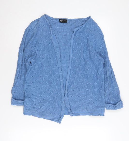 Womens UK Size 8 Topshop Blue Cardigan Jumper