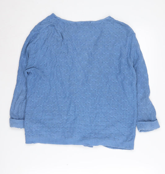 Womens UK Size 8 Topshop Blue Cardigan Jumper