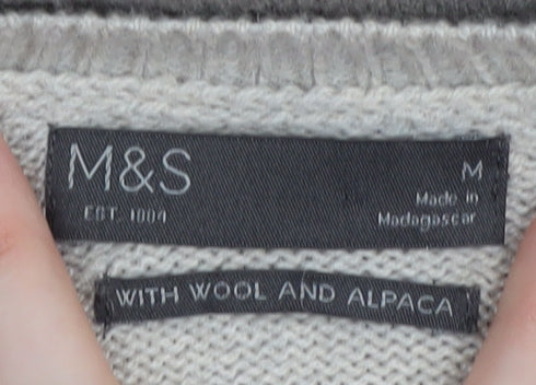 Marks and Spencer Men's Multicoloured Pullover Jumper, M