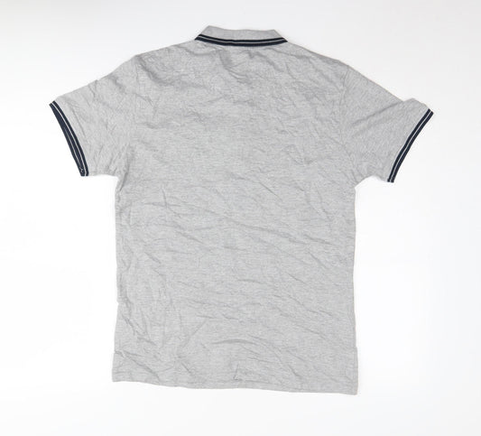 Threadbare Men's Grey Polo Shirt S Short Sleeve Casual