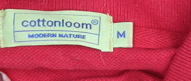 Cottonloom Men's Red Medium Polo Shirt