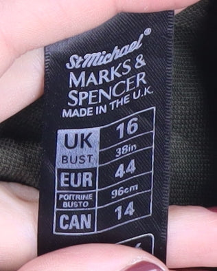 Womens UK Size 16 Marks and Spencer Green Polo