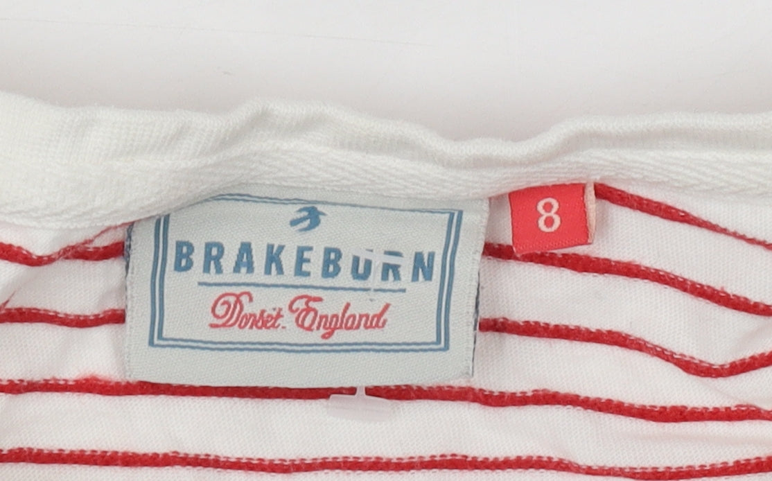 Womens UK Size 8 Brakeburn Red Basic T-Shirt