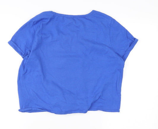 Pineapple Women's Blue Cropped T-Shirt, L